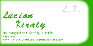 lucian kiraly business card